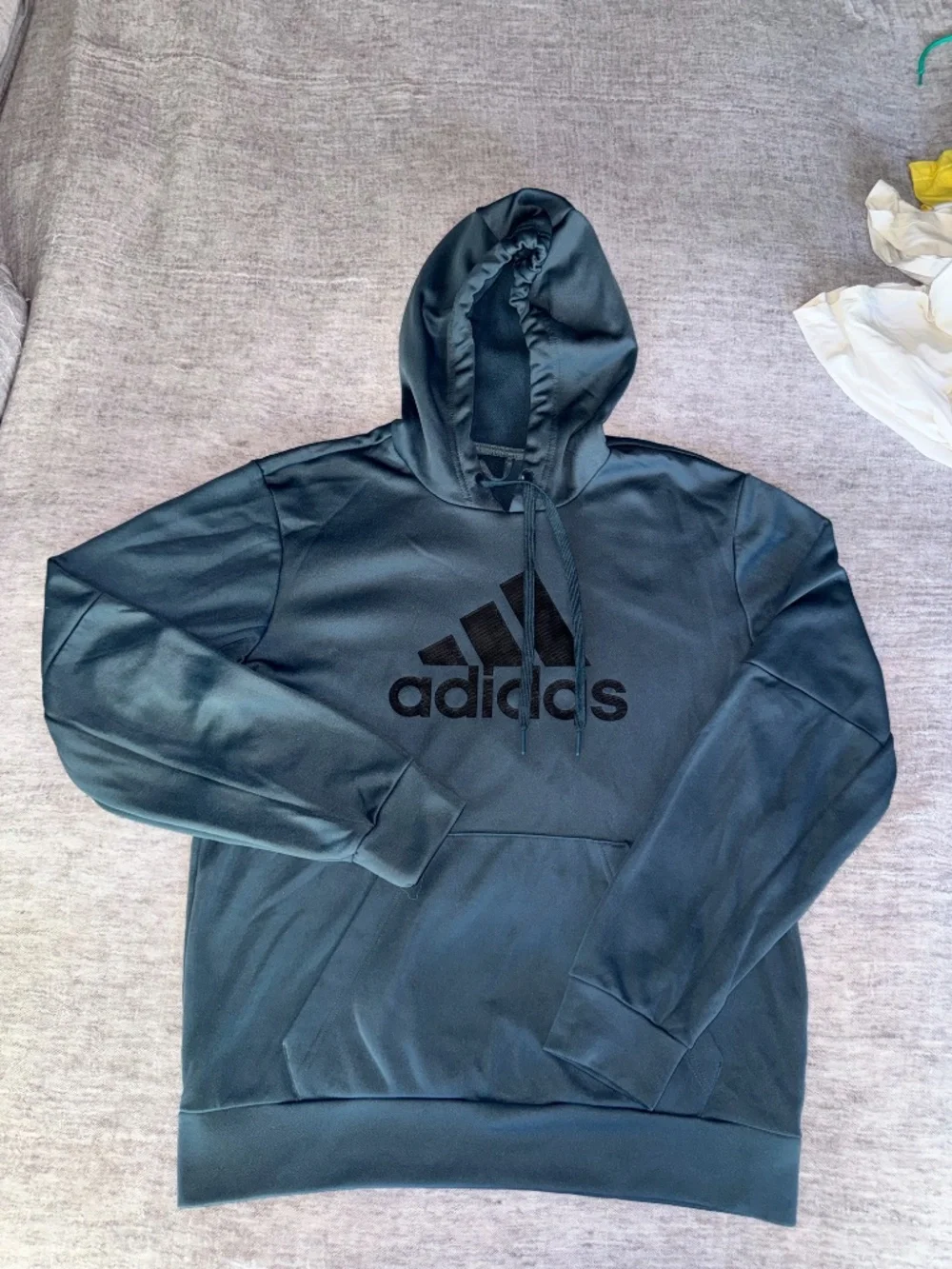 Adidas Hoodie Blue Gray Pullover Sweatshirt Men’s Size M
